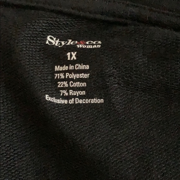 Style &Co. Ugly Christmas Reindeer Sweatshirt Top - Picture 3 of 4